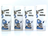 Load image into Gallery viewer, Federal Glass Mid-Century Down The Hatch Tall Collins Glasses (Set of 4)
