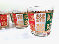 Load image into Gallery viewer, Pasinski - Mid-Century 22-Karat Gold Christmas Holiday Old Fashion Glasses (Set of 8)
