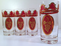 Load image into Gallery viewer, Fred Press Signed Mid-Century Grapes of Wrath Glasses (Set of 4)
