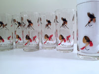 Load image into Gallery viewer, Mid-Century Signed Meth Fishing Lure Highball Glasses (Set of 6)
