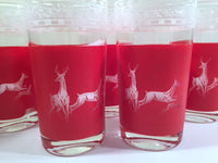 Load image into Gallery viewer, Libbey Mid-Century Reindeer Christmas Glasses - Rare Stock Pattern (Set of  6)
