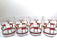 Load image into Gallery viewer, Libbey Christmas Reindeer Double Old Fashion Glasses (Set of 4)
