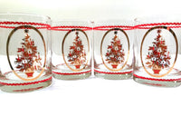 Load image into Gallery viewer, Otagiri Signed Mid-Century Christmas Tree Double Old Fashion Glasses (Set of 4)
