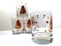 Load image into Gallery viewer, Georges Briard Signed Golden Christmas Tree Double Old Fashion Glasses (Set of 4)
