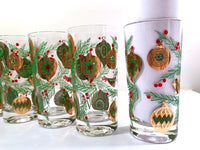 Load image into Gallery viewer, Culver Signed Mid-Century Christmas Tree with Bird and Ornament Highball Glasses (Set of 6)
