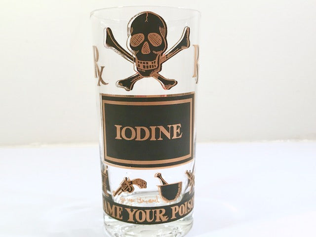 Georges Briard Signed Name Your Poison Single Glass – Iodine