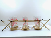 Load image into Gallery viewer, Federal Glass Pink Atomic Starburst Glasses with Tipsy Tim Carrier (Set of 6 with Carrier)
