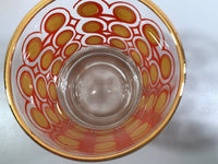 Load image into Gallery viewer, Colony Frolic Groovy Retro Orange &amp; Yellow Circle Old Fashion Glasses (Set of 4)
