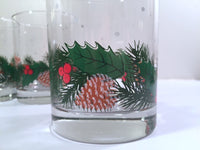Load image into Gallery viewer, Libbey Pinecone and Holly Double Old Fashion Glasses (Set of 4)
