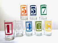 Load image into Gallery viewer, Vintage Number Highball Bar Set (Set of 8)
