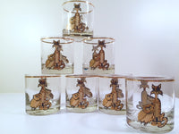 Load image into Gallery viewer, Culver Signed Mid-Century Pussy Cat and Owl Glasses (Set of 7)
