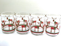 Load image into Gallery viewer, Libbey Christmas Reindeer Double Old Fashion Glasses (Set of 4)
