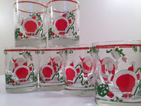 Load image into Gallery viewer, Georges Briard Signed Mid-Century Santa and Present Glasses (Set of 6)
