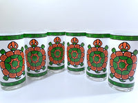 Load image into Gallery viewer, Cera Glass Signed Vintage Sea Turtle Glasses (Set of 6)
