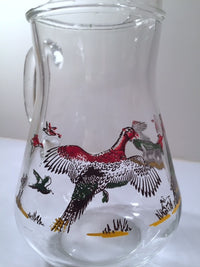Load image into Gallery viewer, Hazel Atlas Mid-Century Pheasant Milk-Juice Pitcher
