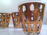 Load image into Gallery viewer, Culver - Signed Mid-Century Pisa 22-Karat Gold Low-Ball Rock Glasses (Set of 4)
