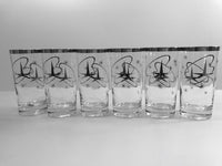 Load image into Gallery viewer, Mid-Century Silver Atomic Star Glasses (Set of 6)
