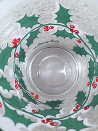 Load image into Gallery viewer, Fred Press Signed Mid-Century Frosted Christmas Holly Old Fashion Glasses (Set of 4)
