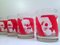 Load image into Gallery viewer, M.W. Periscope Mid-Century Mod Santa Double Old Fashion Glasses (Set of 4)
