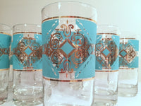 8 Mid Century 'Dartel' Highball Glasses by Libbey Glass Co. - Ruby