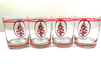 Load image into Gallery viewer, Otagiri Signed Mid-Century Christmas Tree Double Old Fashion Glasses (Set of 4)
