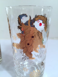 Load image into Gallery viewer, Vintage Christmas White and 22-Karat Gold Holly Boy Glasses (Set of 4)
