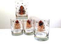Load image into Gallery viewer, Georges Briard Signed Golden Christmas Tree Double Old Fashion Glasses (Set of 4)
