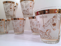 Load image into Gallery viewer, Mid-Century &quot;Birds and the Bees&quot; Double Old Fashion Glasses (Set of 6)
