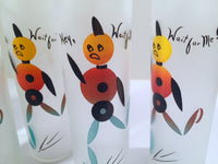 Load image into Gallery viewer, Federal Glass Mid-Century Blue Hey Wait for Me Tall Collins Glasses (Set of 6)
