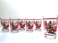 Load image into Gallery viewer, Vintage Santa and Rudolph Glasses (Set of 6)
