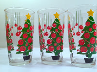 Load image into Gallery viewer, Hazel Atlas Mid-Century Gay Glasses Retro Christmas Trees (Set of 8 With Original Box)
