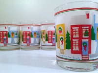 Load image into Gallery viewer, Georges Briard Signed Mid-Century I&#39;ll Be Home For Christmas Double Old Fashion Glasses (Set of 4)
