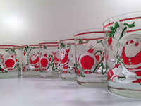 Load image into Gallery viewer, Georges Briard Signed Mid-Century Santa and Present Glasses (Set of 6)
