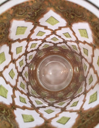 Load image into Gallery viewer, Culver Signed Mid-Century Valencia Green &amp; 22-Karat Gold 8-Piece Bar Set With Carrier (Set of 4 Glasses,  4 Coasters, Carrier)
