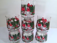 Load image into Gallery viewer, Mid-Century Vintage Christmas Glasses (Set of 7)
