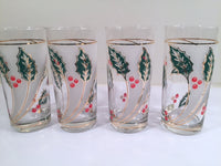 Load image into Gallery viewer, Culver Signed Mid-Century Holly Leaf Glasses (Set of 4 with Original Box)
