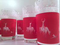 Load image into Gallery viewer, Libbey Mid-Century Reindeer Christmas Glasses - Rare Stock Pattern (Set of 8)
