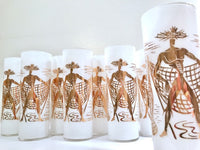 Load image into Gallery viewer, Federal Glass - Marc Bellaire - Beachcomber  design Collins Glasses (Set of 8)
