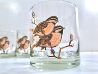 Load image into Gallery viewer, Couroc Signed Mid-Century Chickadee Lowball Glasses (Set of 4)
