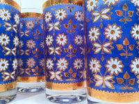 Load image into Gallery viewer, Georges Briard Signed Mid-Century Field of Daisies Highball Glasses (Set of 6)
