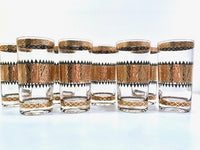 Load image into Gallery viewer, Culver Signed Mid-Century 22-Karat Gold Samoa Glasses (Set of 8)
