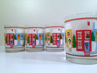 Load image into Gallery viewer, Georges Briard Signed Mid-Century I&#39;ll Be Home For Christmas Double Old Fashion Glasses (Set of 4)
