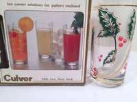Load image into Gallery viewer, Culver Signed Mid-Century Holly Leaf Glasses (Set of 4 with Original Box)
