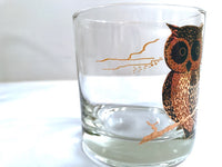 Load image into Gallery viewer, Couroc Signed Mid-Century Black and 22-Karat Gold Owl Old Fashion Glasses (Set of 4)
