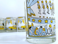 Load image into Gallery viewer, Georges Briard - Signed Mid-Century &quot;A Night at the Roxy&quot; Double Old Fashion Glasses (Set of 4)
