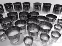 Load image into Gallery viewer, Vitreon Queens Luster Mid-Century Atomic Platinum 29-Piece Bar Set
