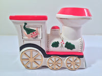 Load image into Gallery viewer, Vintage Santa and Elf Christmas Train Bank
