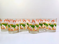 Load image into Gallery viewer, Tastesetter Signed Can Can Girls Double Old Fashion Glasses (Set of 6)
