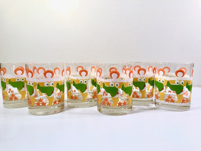 Tastesetter Signed Can Can Girls Double Old Fashion Glasses (Set of 6)
