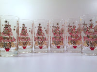 Load image into Gallery viewer, Vintage Merry Christmas Tree Glasses (Set of 6)
